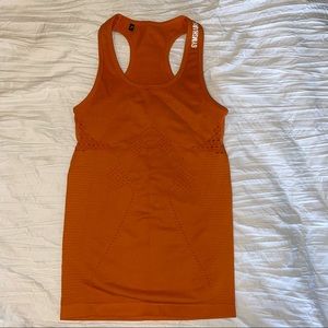 GymShark flawless knit vest in burnt orange